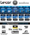 Lexar High Performance 64GB Memory Card - Class 10 - 95MB/s Speed Original Card. 