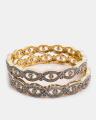 1k Gold Plated Crushed Zirconia Adrains Bangles. 