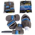9 Pack Microfiber Car Cleaning Kit Towel Detailing Car Wheel Brush Waxing Sponge. 
