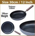 Non Stick Fry Pan Die Cast Wooden Handle Durable Quality for Eggs Omlate 14cm 16cm 18cm 20cm 22cm 24cm 26cm 28cm 30cm Frying Pan Non-Stick Heavy Duty Pan Plastic Handle. 