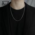 Unisex Necklace Stylish Titanium Steel Snake Chain Necklace Trendy Collarbone Jewelry for Men Women Fashionable Black Top Accessory Ideal for Southeast Asian Buyers Elegant Necklace. 