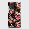 Samsung Galaxy A52s 5G Cover - Trendy Pink Rose Vintage Flowers Printed Hard Case with Life Time Colors Guarantee. 