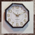wall clock for bedroom office living room night vision glowing numbers 3D bold and clear numbers non ticking movement  high quality 12 inch. 