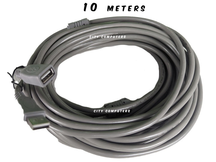5M/10M USB 2.0 Extension Cable, Male to Female High-Speed Data Transfer, Black