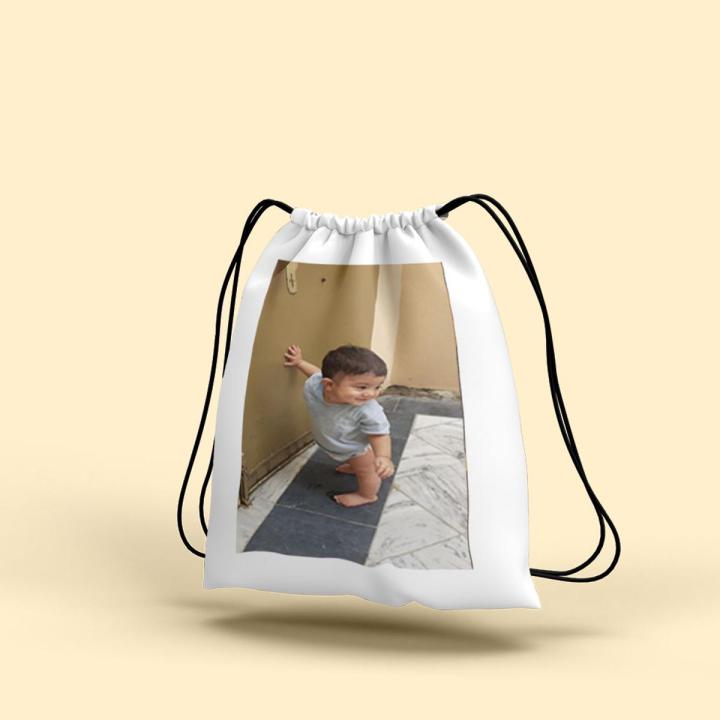Design Your Own Personalized Picture Drawstring Bag- Custom Drawstring Bag