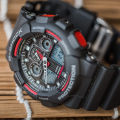 (Ready Stock) G .Shock GA100 Men Watch Digital Sport Watch LED Display Water Resistant Shockproof and Waterproof World Time LED Auto Light Sports Wrist Watches GA-100-1A4 (copy original 1.1 premium). 