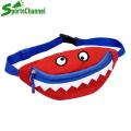 【BestGO】Cartoon Canvas Waist Packs Kids Fanny Shark Chest Boys Girls Money Handbags. 