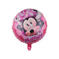 Minnie Mouse & Mickey Mouse Set of 5 Pcs Printed Chrome Metallic Foil Balloons Set For Baby Girl & Boy Reusable Balloon For Birthday Parties Decoration, Theme Party Supplies, PreSchool Class Theme Kids Born Day, Princess King Birth Day Helium Baloons Set. 