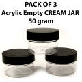 Empty Cosmetic Containers Cream Pot Jar Refillable Acrylic 50 gram. 