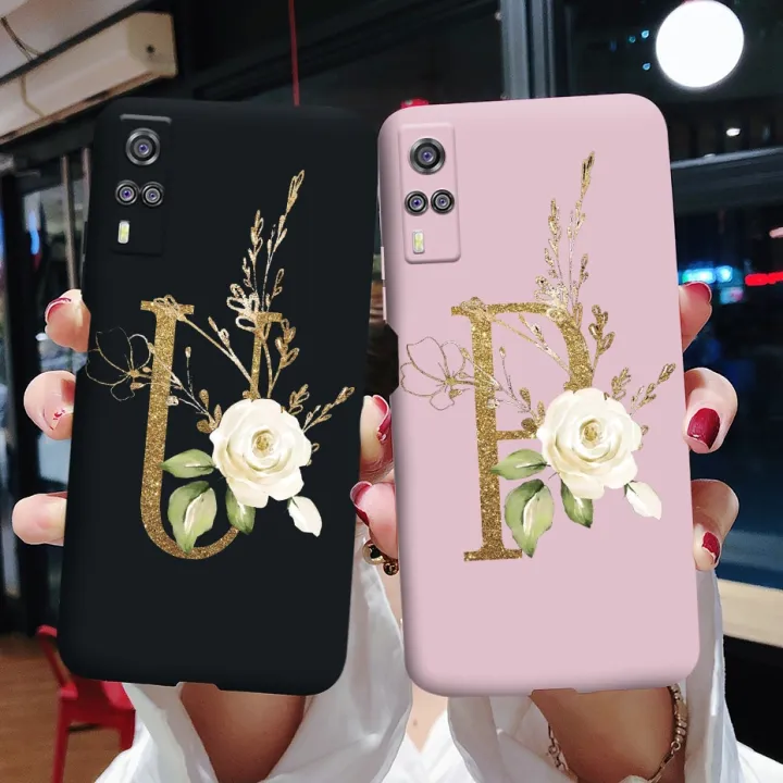 For Vivo Y53s 4G Case Soft TPU Cute Letters Phone Cases Back Protector Cover For Vivo Y53S 4G 2021 Y 53s 4G Case Funda