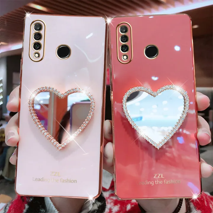 For%20Huawei%20P30%20Lite%20Cover%20with%20Makeup%20Mirror%20Shiny%20Plating%20Square%20Bumper%20Girls%20Phone%20Case%20Soft%20TPU%20Silicone%20Shockproof%20Protective%20Back%20Cover%20-%20Image%203