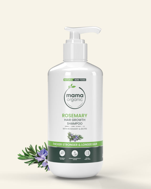 Mama Organic Rosemary Hair Growth Shampoo For Long & Healthy Hair - Natural & Non Toxic - 250ml