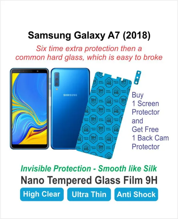 Samsung%20Galaxy%20A7%20(2018)%20-%20Pack%20of%202%20-%20Screen%20Protectors%20-%20Best%20Material%20-%201%20Nano%20Glass%20&%201%20Jelly%20-%20with%202%20back%20cam%20lens%20protectors%20-%20A%207%20-%20Image%202