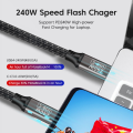 KUULAA 240W USB Type C for Book Pro 48V5A PD3.1 USBC Power Line Blazing-Fast Charger Cable For iPhone15 Samsung Xiaomi. 