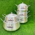 Sonex Omega Set 1-5 (Belly New Item) Metal Finish Cookware Full Set Best Quality(50343). 