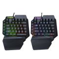 One Handed 35 Key Mechanical Gaming Keyboard Backlit Portable Mini Keyboard. 