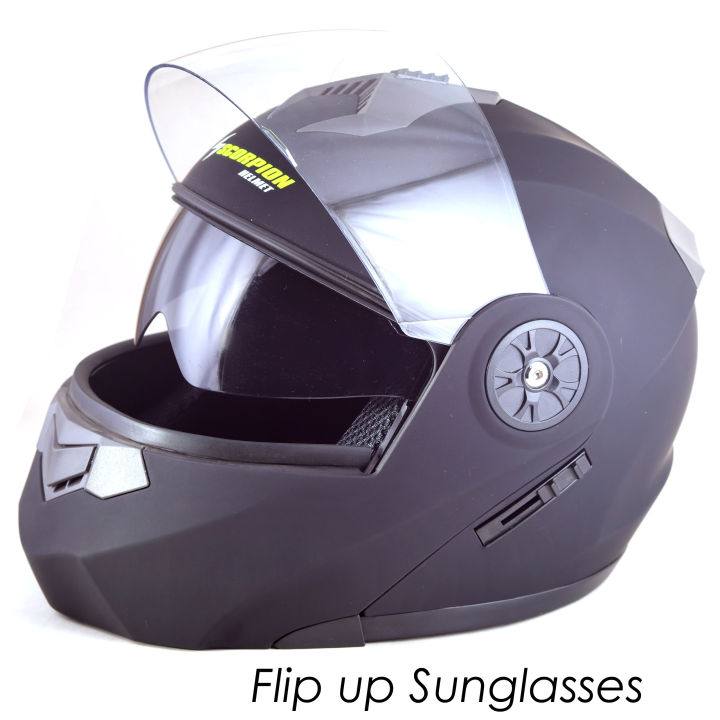 Scorpion%20Matt%20Black%20Flip%20up%20Korean%20Helmet%20for%20Racing%20-%20Image%203
