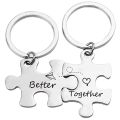 Couple Puzzle Piece Keychain Better Together Set Gifts for Boyfriend Girlfriend Long Distance Relationship Valentine's Day Gifts. 