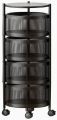 360-Degree 5tier Rotating Moveable Multi-Tier Round Basket Vegetable & Fruit Organizer Rack for Kitchen Storage Baskets. 