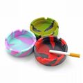 Silica Gel Circular Ashtray Psychedelic Soft Round Silicone Smoke Cup Holder Custom Made Ashtray Tray Holder. 