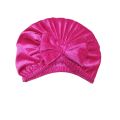 Baby Velvet Caps Newborn - Baby Girl Caps Bow Knot - Soft and Stretchable Head Wrap - Handmade with Fully Covered Head. 