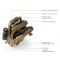 Tactical Pouch EDC Bag Compact Water- Resistant Utility Gadget Hanging Waist Saddlebag for Outdoor Sports Gadget Belt Waist Bag. 