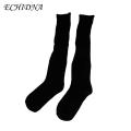 ECHIDNA Women Knitted Stockings Japanese Style Warm Winter Calf Socks for Women Anti-slip Elastic School Girl Stockings less Than Women Long Socks. 