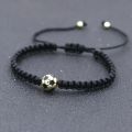 Charm Bracelet For Boy Girl Copper Gold Color Football Ball Braiding Adjustable Bracelet Couples Friendship Bracelet Men Jewelry. 