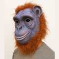 Monkey / Orangutan 3D Face Mask with Small Hair – Premium Foam Fabric Animal Mask for Halloween, Cosplay & Costume Parties. 
