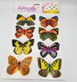 BUTTERFLY DECORATIVE STICKERS ( PACK OF 8 BUTTERFLY STICKERS ). 