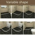 Flexible Bathroom Water Stopper Flood Barrier Rubber Dam Silicon Water Blocker Dry and Wet Separation Home Improve 50CM. 