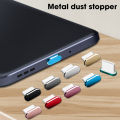 Universal Phone Type C Charging Port Metal Dust Plug For Android Dustplug Charger Port Protector Cover. 