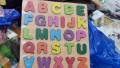 Wooden Alphabet-Puzzles – ABC Letters Sorting Board Blocks Montessori Educational Early Learning Toy Gift for Preschool. 