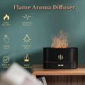 Flame Humidifier and Aroma Diffuser (RGB, 16 colors). 