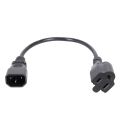 IEC 320 C14 Male to NEMA 5-15R Female Power Cable-1 x PC Power Adapter Cable-Black. 