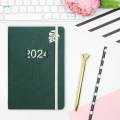 2024 Planner Personal Organizer PU Cover A5 Thick Paper Portable Monthly Planner for New Year Travel. 