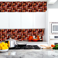 Elevation 3D WOOD TILE Pattern printed Wall Decorative Self Adhesive Wall Stickers / Tile Stickers in Pack of 24 / 48 / 60 / 80 / 120 Pcs. 4.5 x 7 inches for Wall Decor / Home Decor  Room Bathroom Kitchen Wallpaper for Wall Decoration. 