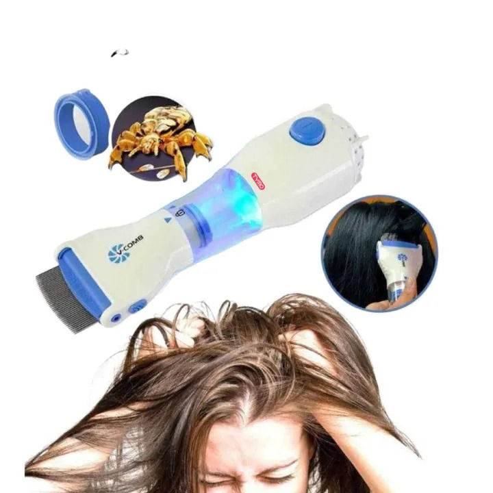 Original New V Comb Head Lice Machine With Filter - Electronic Head Lice Removal Machine - Eggs Remover Hair Vacuums Machine for lice