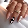 24Pcs/Set Red Almond Nail Tips Glitter Artificial Acrylic Long Press on Nails European Style Stick on Nails Wearing Nails. 