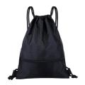 1PC Large Capacity Nylon Waterproof Zipper Drawstring Backpack Outdoor Sport Fitness Storage Bag Thick Rope Polyester Ball Bag. 