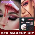 Amamia Body Scar Wax Blood Gel Halloween Face Body Paint Wound Makeup Kit. 
