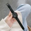 For Samsung Galaxy Watch 3 45mm Sewing Litchi Texture Leather Replacement Strap Watchband. 