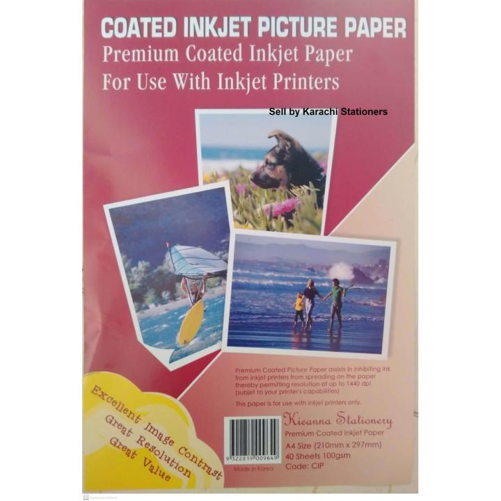Coated Inkjet Picture Photo Paper A4 Matt 40 Sheets 100grams