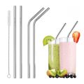 {Pack of 5} Stainless Steel Straws + Straw Cleaning Brush | Metal Straw for Drinking Juice | Eco Friendly & Reusable. 