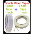 Pack of 2 - Double Sided Tissue and Double Sided Foam Tape. 