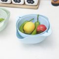 2 in 1 Rolling Colander And Bowl Set For Kitchen Multi-Functional Basket For Cleaning Rice Fruits And Vegetables. 