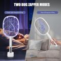 Mosquito Killer Racket | 2-in-1 Electric USB Rechargeable Swatter with UV Light & Stand — German Mall. 