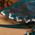 Breathable Mesh Hot Embroidered Lingerie Women's Open Crotch Free Pearl Women's T-Back Thin 2254. 