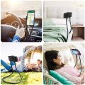 Flexible Lazy Neck Phone Holder, Flexible Cell Phone Holder Long Arm Lazy Bracket Cell phone Holder Stand, For Mobile devices 3.5-6.5 inch (Black). 