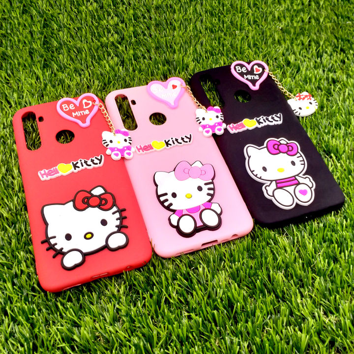 Realme 5 Back Cover - Realme 5s Back Cover - Realme 5i Back Cover - Realme C3 Back Cover - Realme 6i Back Cover Hello Kitty Braslate Chain Soft Realme 5 Case For Girls